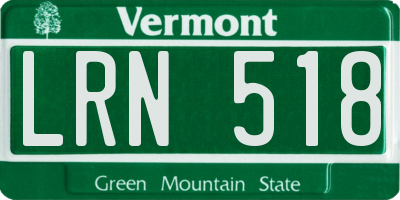 VT license plate LRN518