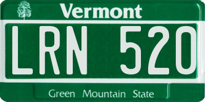 VT license plate LRN520