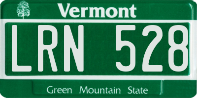 VT license plate LRN528