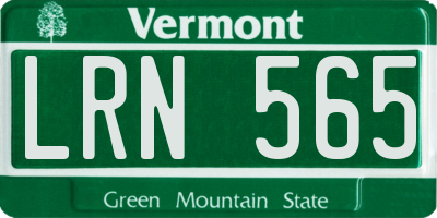 VT license plate LRN565