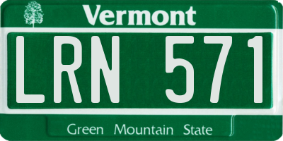 VT license plate LRN571