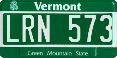 VT license plate LRN573
