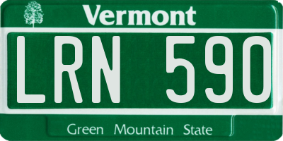 VT license plate LRN590