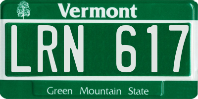 VT license plate LRN617