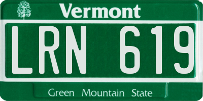 VT license plate LRN619