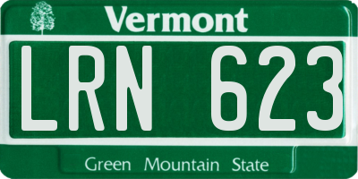 VT license plate LRN623