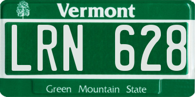 VT license plate LRN628
