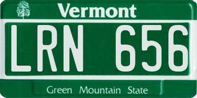 VT license plate LRN656