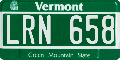 VT license plate LRN658