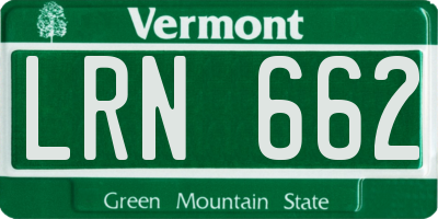 VT license plate LRN662