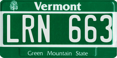 VT license plate LRN663