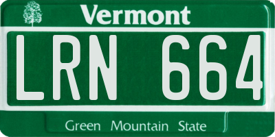 VT license plate LRN664