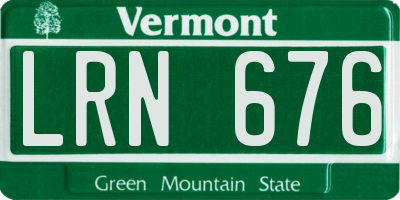 VT license plate LRN676