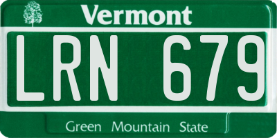 VT license plate LRN679