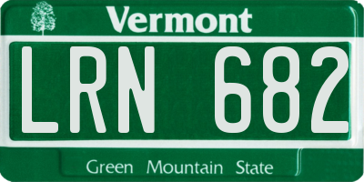 VT license plate LRN682