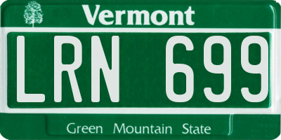 VT license plate LRN699