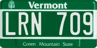 VT license plate LRN709