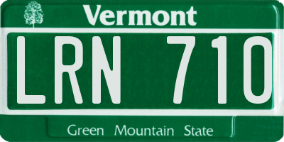 VT license plate LRN710