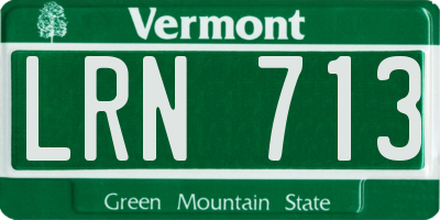VT license plate LRN713