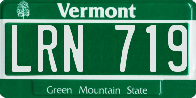 VT license plate LRN719