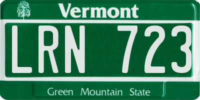 VT license plate LRN723