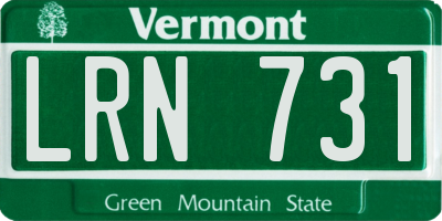 VT license plate LRN731