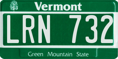 VT license plate LRN732