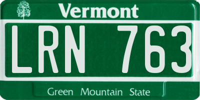 VT license plate LRN763