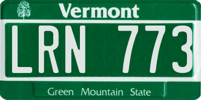 VT license plate LRN773