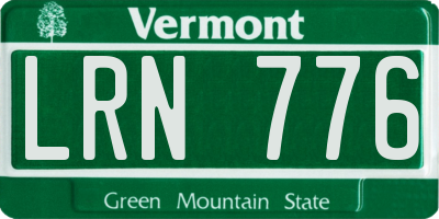 VT license plate LRN776