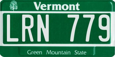 VT license plate LRN779
