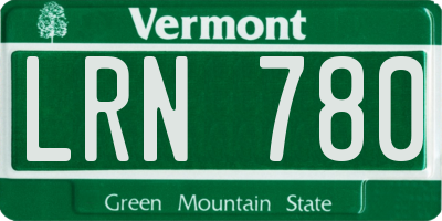 VT license plate LRN780