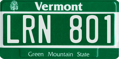VT license plate LRN801