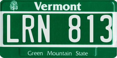 VT license plate LRN813