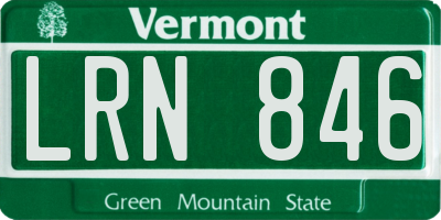 VT license plate LRN846