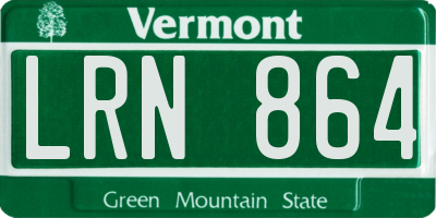 VT license plate LRN864