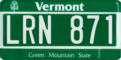 VT license plate LRN871