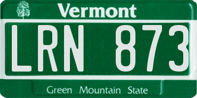VT license plate LRN873