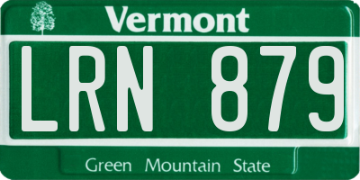 VT license plate LRN879