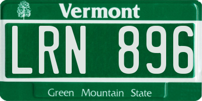 VT license plate LRN896
