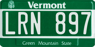 VT license plate LRN897