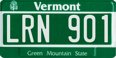 VT license plate LRN901