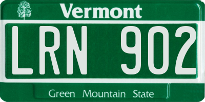 VT license plate LRN902