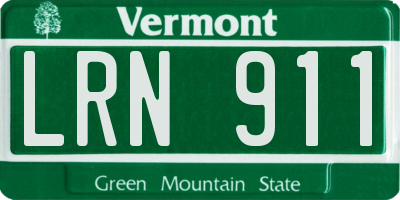 VT license plate LRN911
