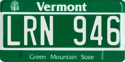 VT license plate LRN946