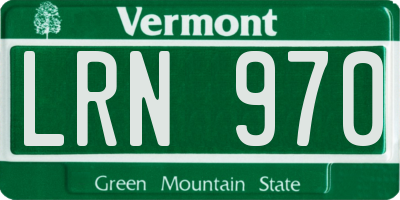 VT license plate LRN970