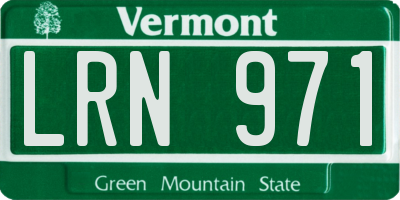 VT license plate LRN971