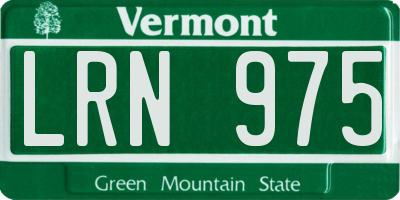 VT license plate LRN975