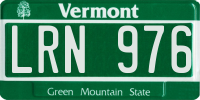 VT license plate LRN976