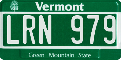 VT license plate LRN979